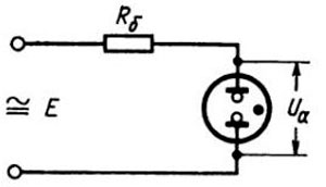 Рис.1. Схема включения индикатора (лампы) ТЛЗ-1-1