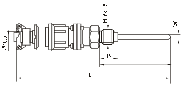 Габаритные размеры термопреобразователя ТСМ-364-01
