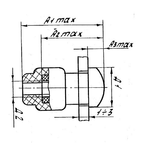 Габаритный чертеж сигнального фонаря ФМ-5