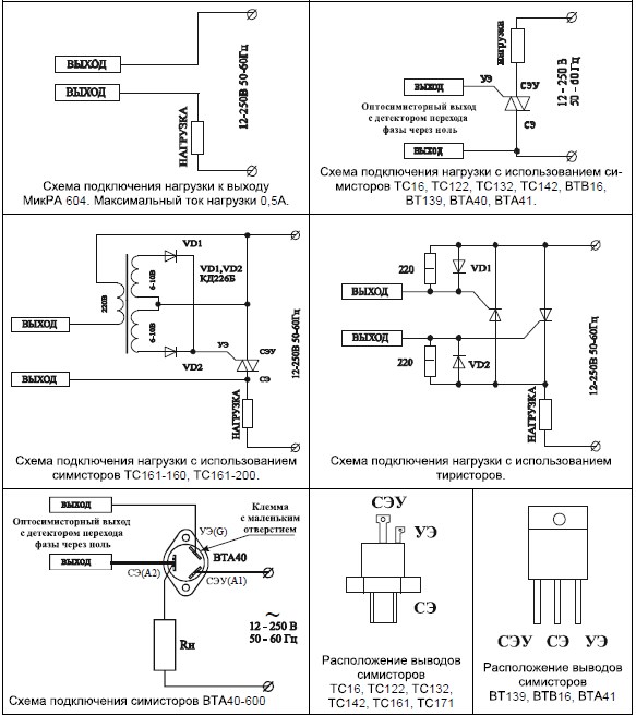 Рис.1. Схема подключения микропроцессорного ПИД-регулятора МикРА 604
