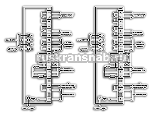 Схема внешних соединений аппаратов АЗУР-4