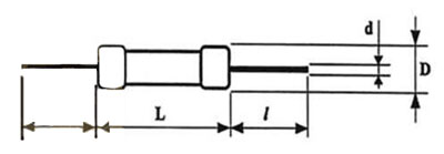 Габаритные размеры резистора С2-14